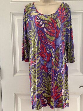 NWT Purple Print Dress by Allen B. By Allen Schwartz